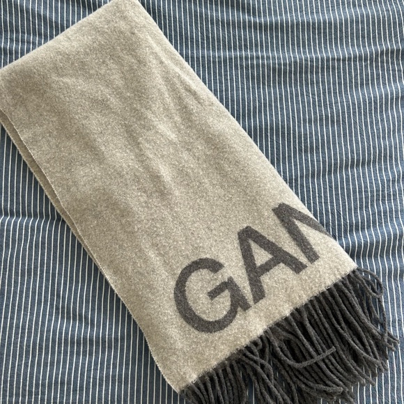 Ganni Fringe Wool Scarf - Picture 1 of 4
